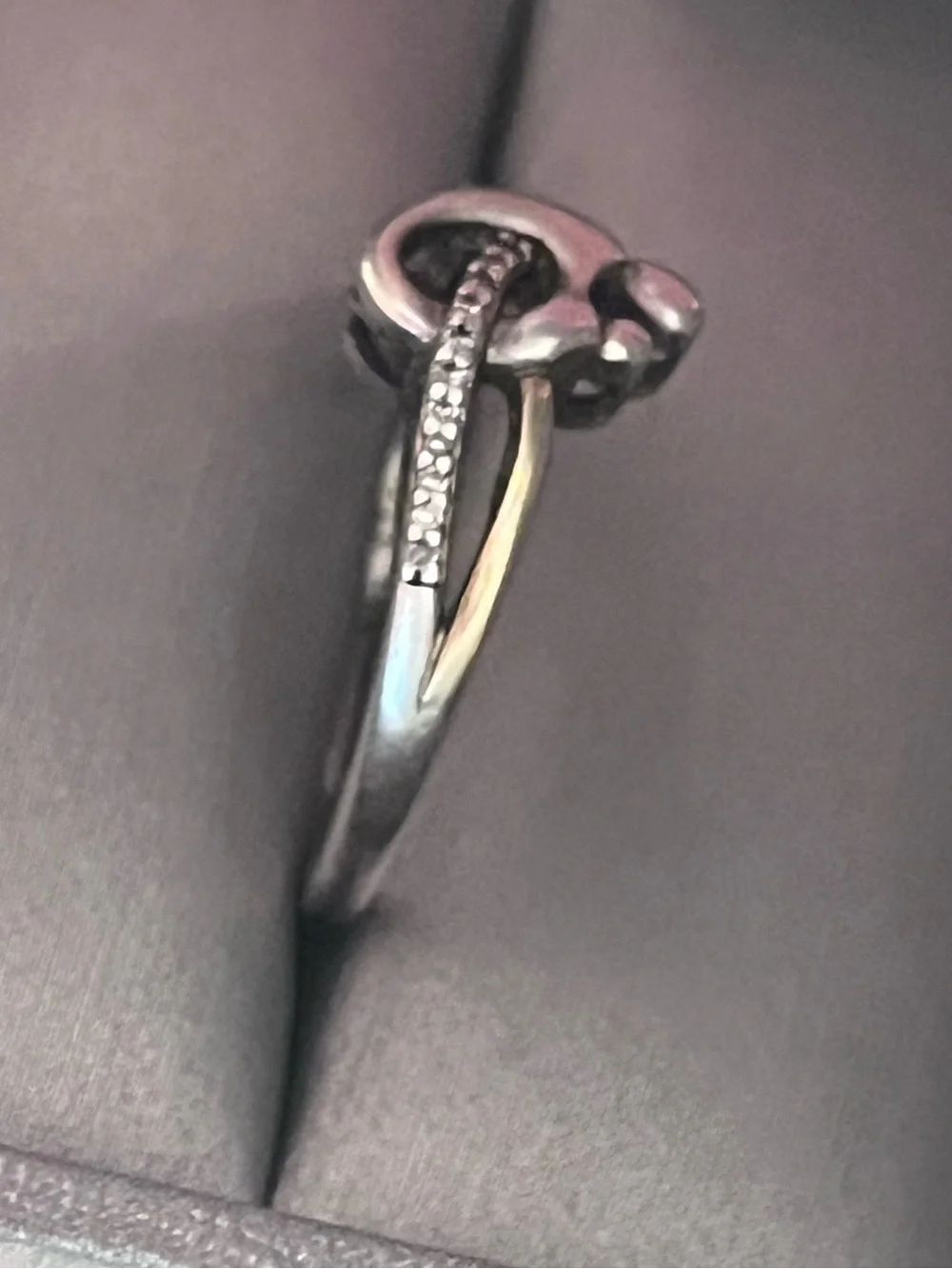 Mother Child Ring 1/20 ct tw Diamond Sterling Silver 10K Gold sz 6.5 2.5g tw